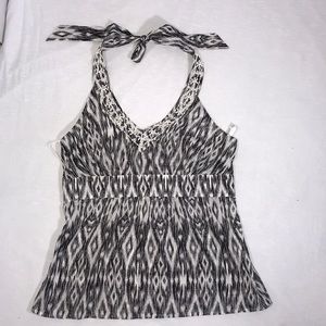 ANN TAYLOR beaded halter top